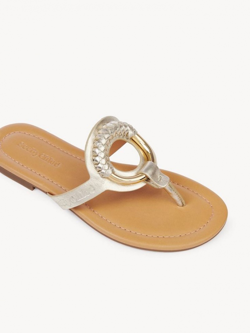 Chloe Hana Flip-flop Flade Sko Sølv | CHE-SR14829