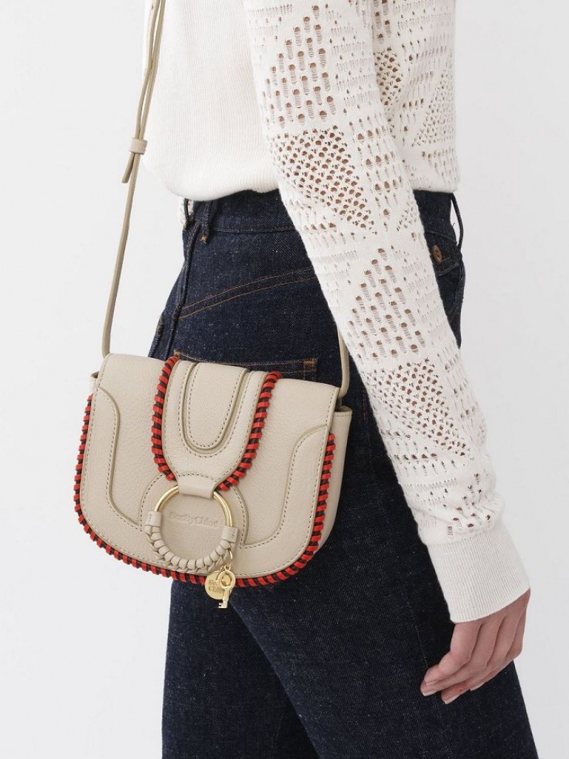 Chloe Hana Mini Skuldertasker Beige | CHE-SR14646