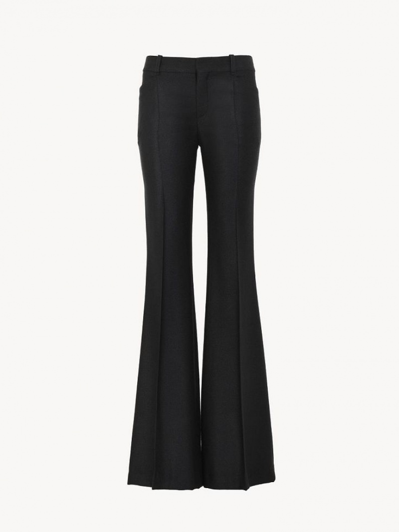 Chloe High-waisted Flare Dragt Sort | CHE-SR14039