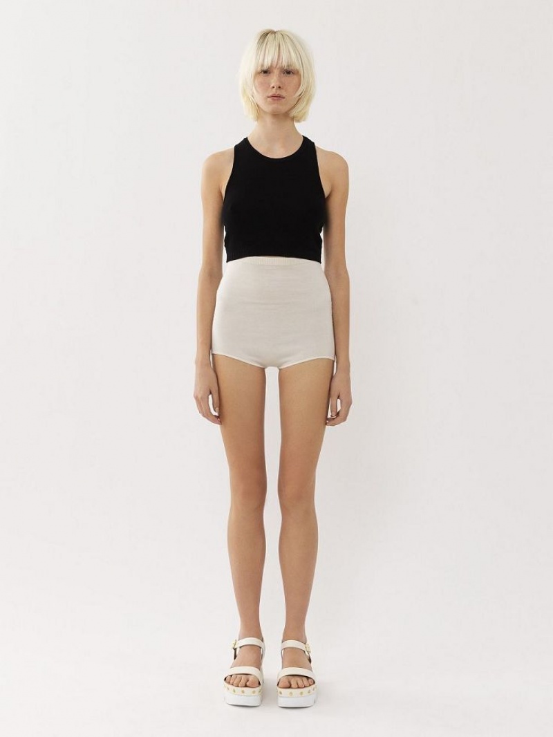 Chloe High-waisted Mini Shorts Hvide | CHE-SR14008