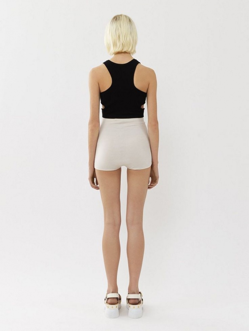 Chloe High-waisted Mini Shorts Hvide | CHE-SR14008