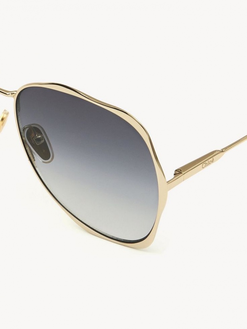 Chloe Honoré Solbriller Guld Grå | CHE-SR14566