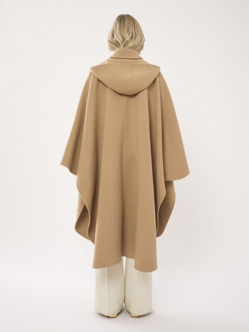 Chloe Hætte Cape Frakker Beige | CHE-SR13821