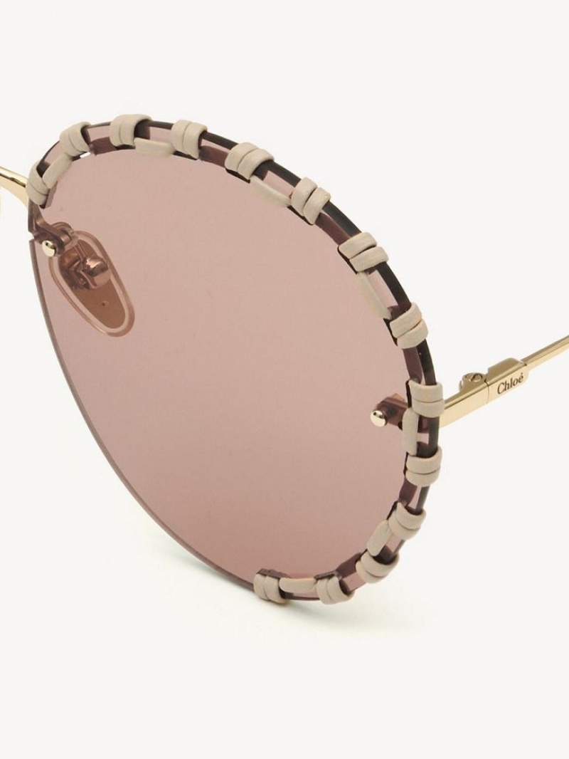 Chloe Idora Solbriller Guld Beige | CHE-SR14508