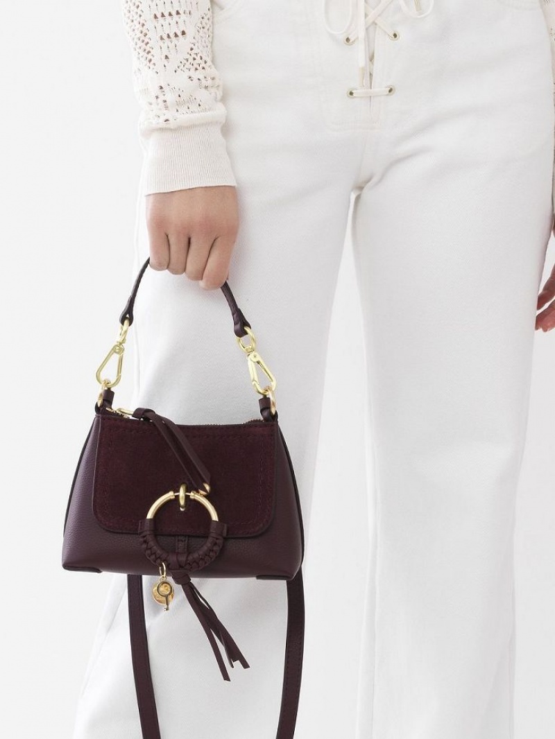 Chloe Joan Mini Skuldertasker Bordeaux | CHE-SR14634