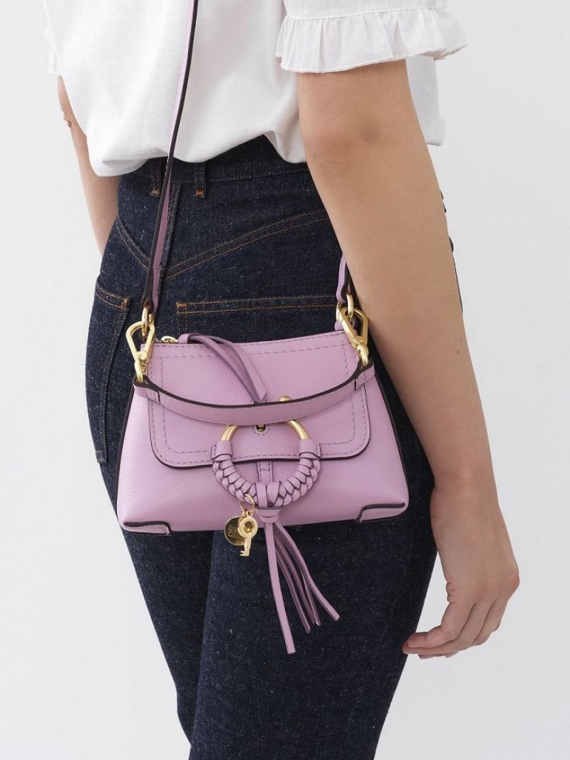 Chloe Joan Mini Skuldertasker Lavendel Hvide | CHE-SR14686