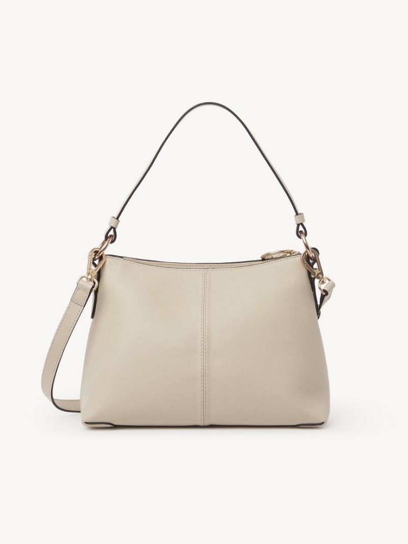 Chloe Joan Small Skuldertasker Beige | CHE-SR14681