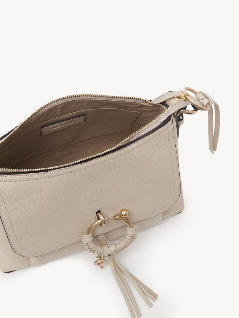 Chloe Joan Small Skuldertasker Beige | CHE-SR14681