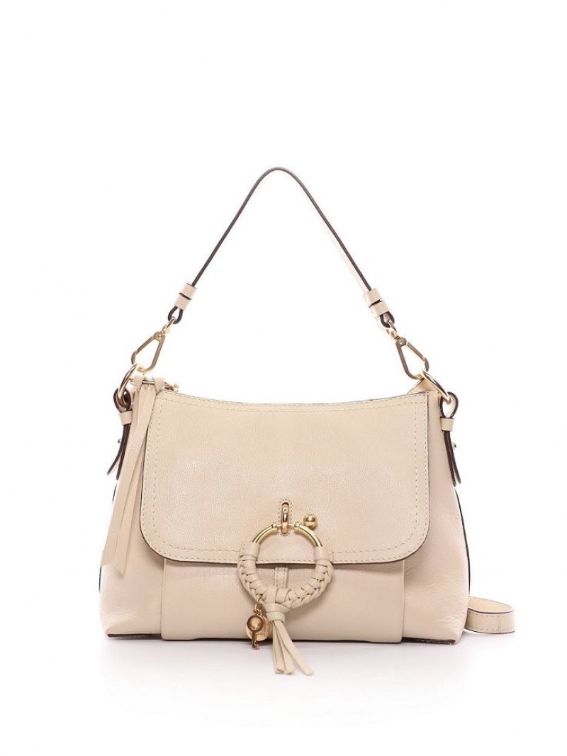 Chloe Joan Small Skuldertasker Beige | CHE-SR14681