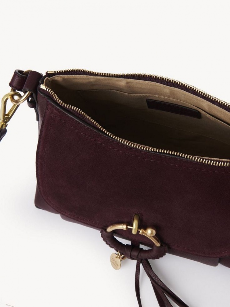 Chloe Joan Small Skuldertasker Bordeaux | CHE-SR14650