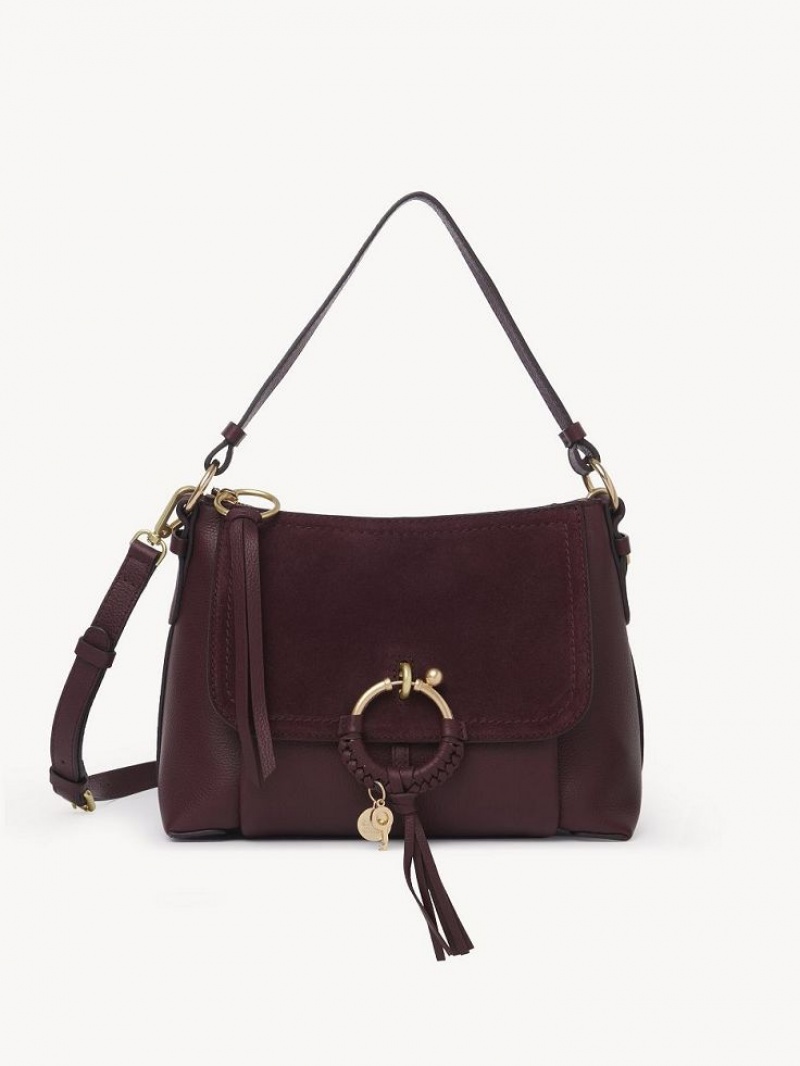 Chloe Joan Small Skuldertasker Bordeaux | CHE-SR14650