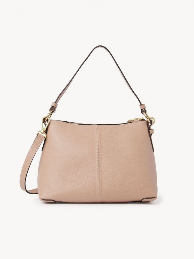 Chloe Joan Small Skuldertasker Kaffe Lyserød | CHE-SR14697