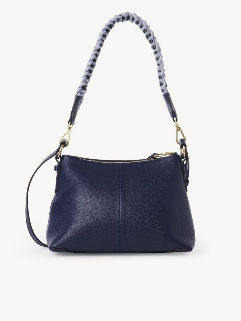 Chloe Joan Small Skuldertasker Mørkeblå | CHE-SR14647