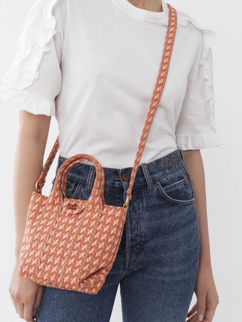 Chloe Laetizia Mini Skuldertasker Orange | CHE-SR14626