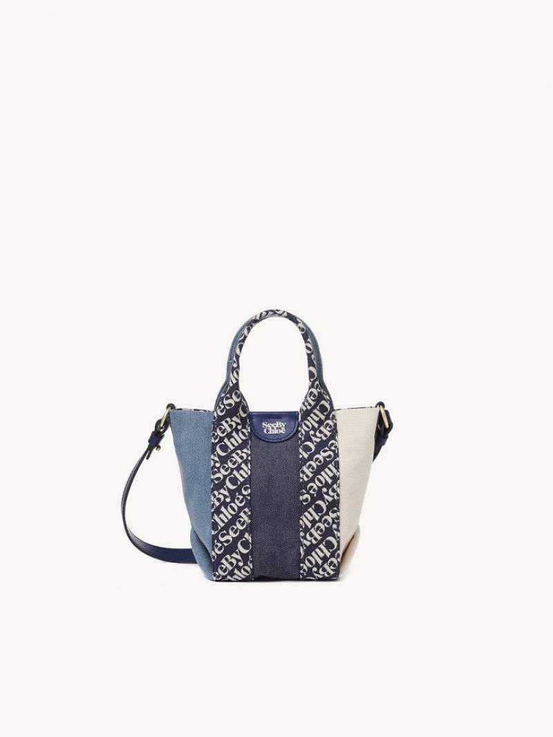 Chloe Laetizia Tote Mini Tasker Kongeblå Mørkeblå | CHE-SR14766