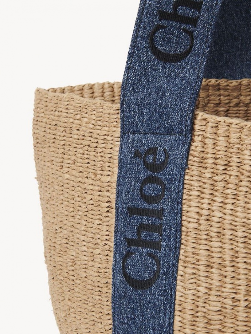 Chloe Large Woody Basket Muleposer Blå | CHE-SR13331