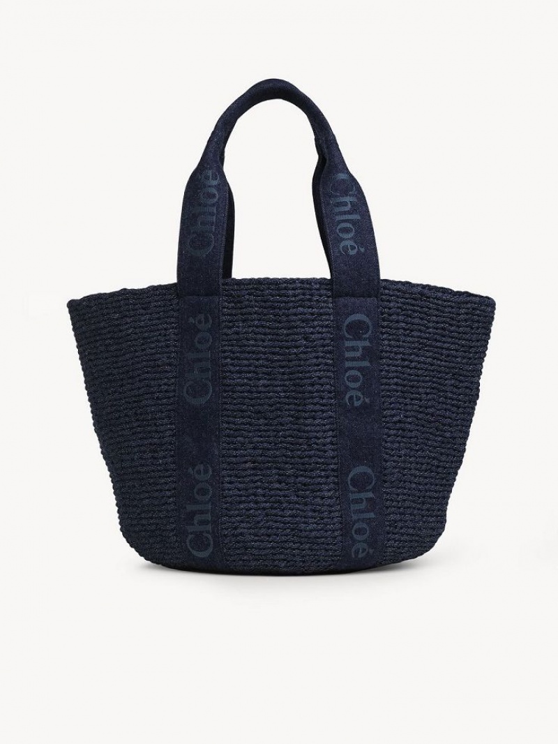 Chloe Large Woody Basket Muleposer Blå | CHE-SR13289