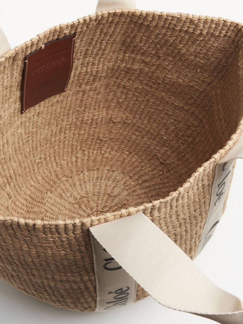 Chloe Large Woody Baskets Hvide | CHE-SR13658