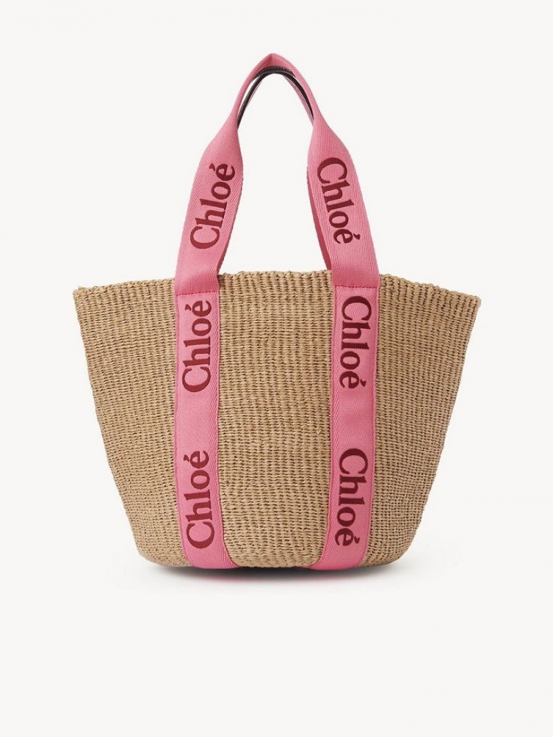 Chloe Large Woody Baskets Lyserød Rød | CHE-SR13653