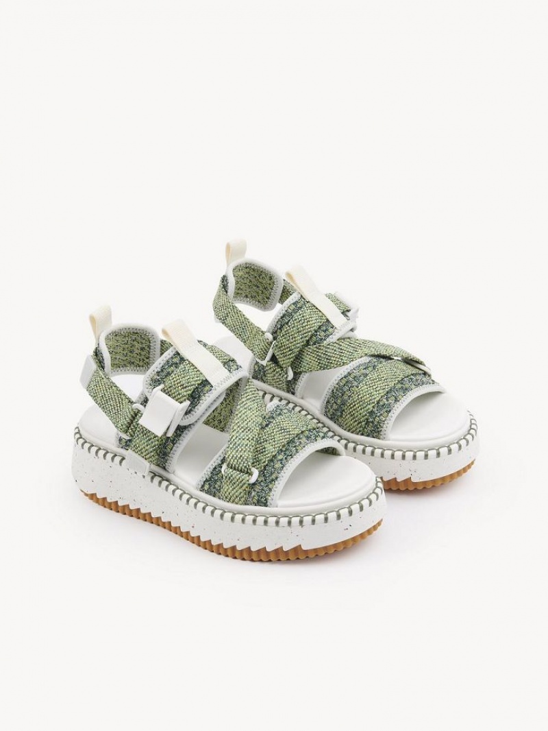 Chloe Lilli Flade Sandaler Grøn | CHE-SR14176