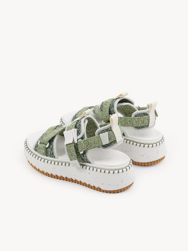 Chloe Lilli Flade Sandaler Grøn | CHE-SR14176