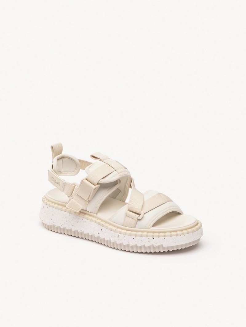 Chloe Lilli Flade Sandaler Hvide | CHE-SR14175