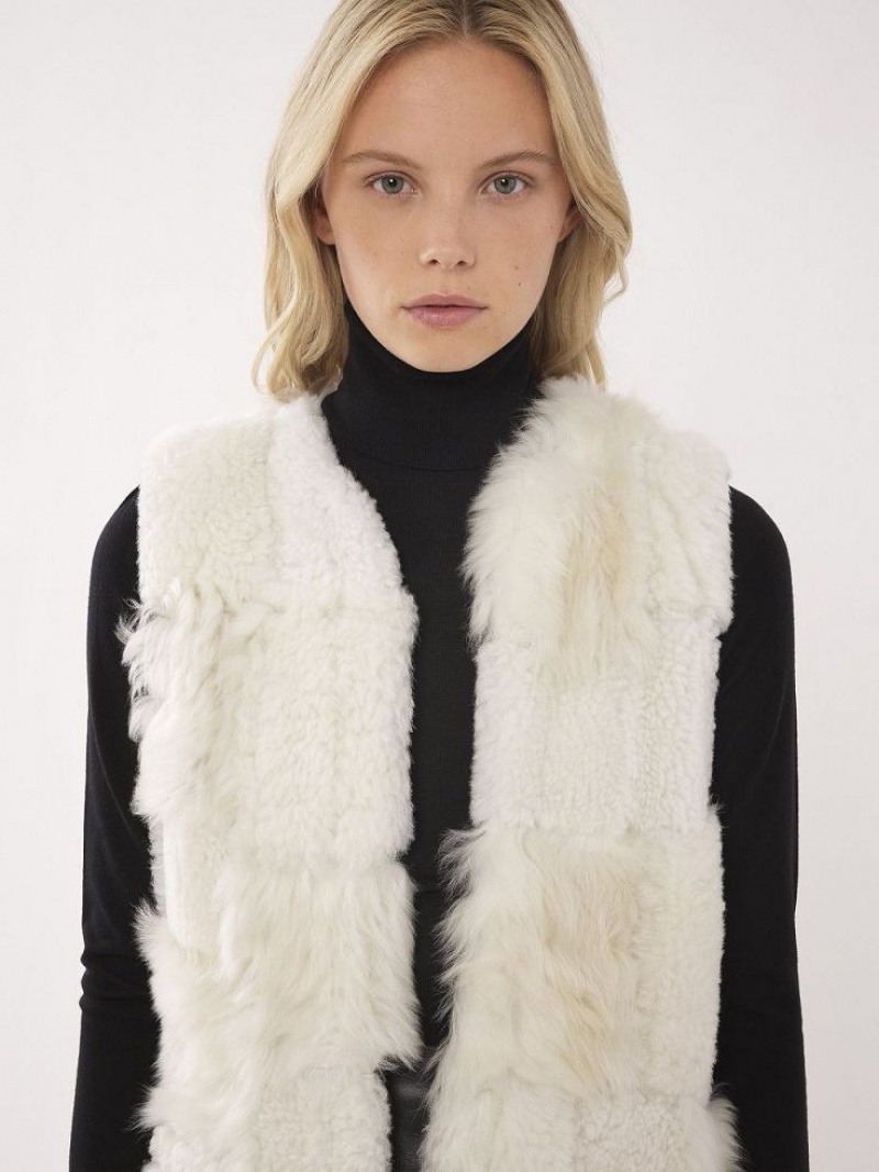 Chloe Long Gilet Jakker Hvide | CHE-SR13825