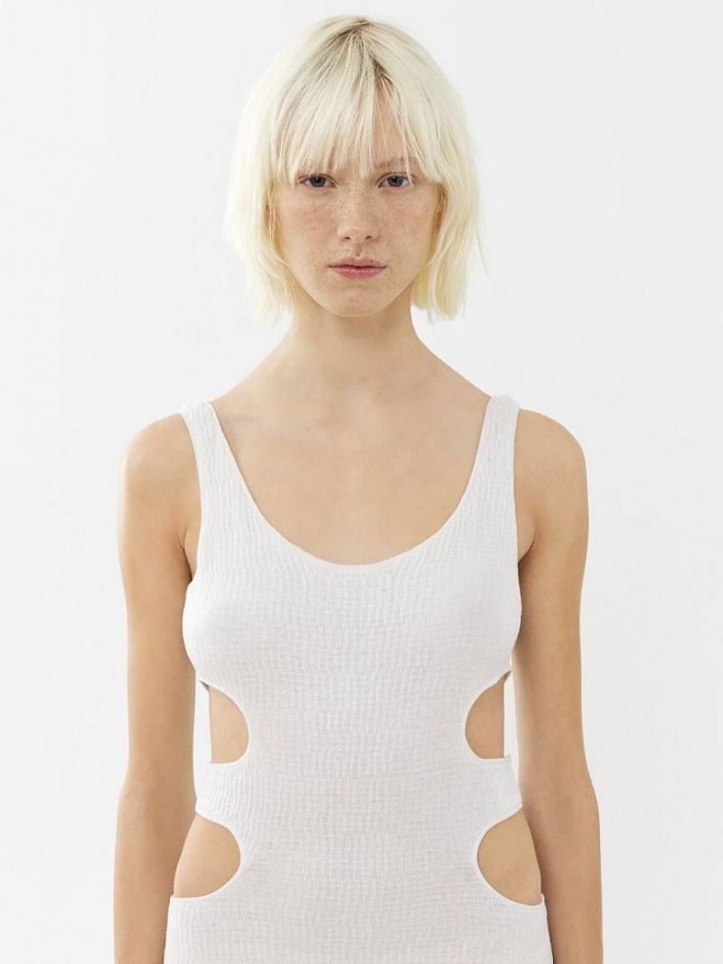 Chloe Long Tank Kjole Hvide | CHE-SR13834