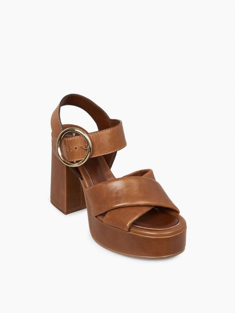 Chloe Lyna Hæl Sandaler Brune | CHE-SR14841