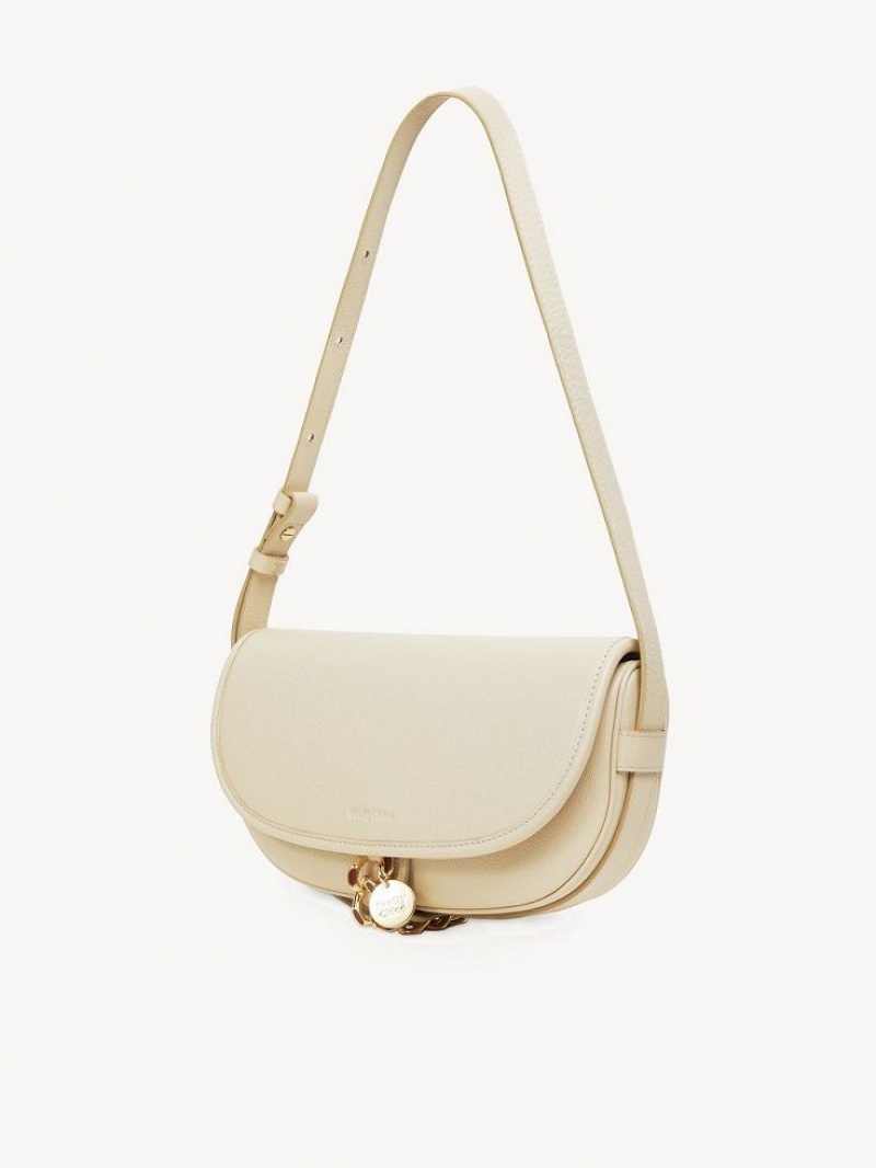 Chloe Mara Uette Skuldertasker Beige | CHE-SR14652