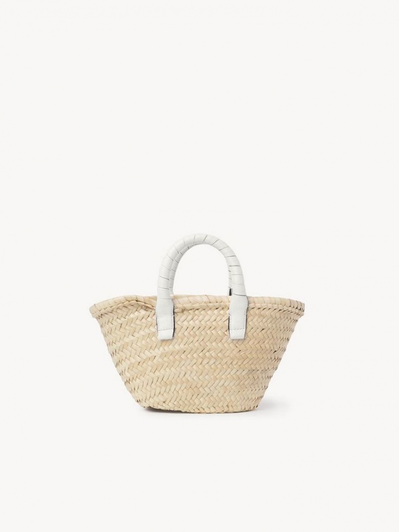 Chloe Marcie Basket Mini Tasker Hvide | CHE-SR13662