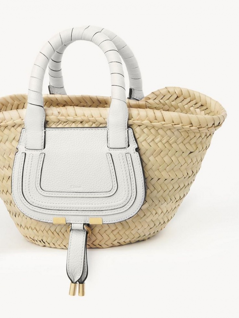 Chloe Marcie Basket Mini Tasker Hvide | CHE-SR13662