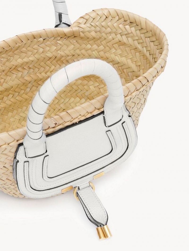 Chloe Marcie Basket Mini Tasker Hvide | CHE-SR13662