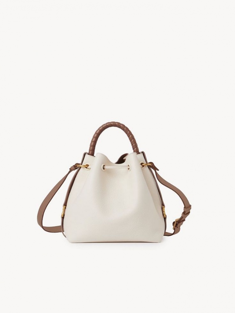 Chloe Marcie Bucket Crossbody Taske Hvide | CHE-SR13615