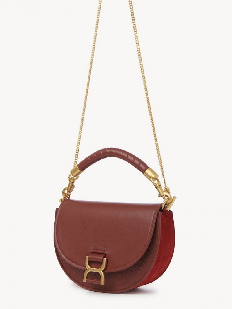 Chloe Marcie Chain Flap Crossbody Taske Brune | CHE-SR13461