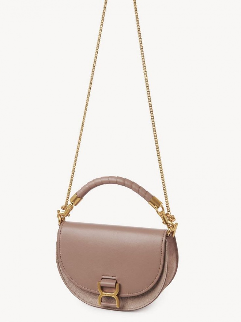 Chloe Marcie Chain Flap Crossbody Taske Brune | CHE-SR13618