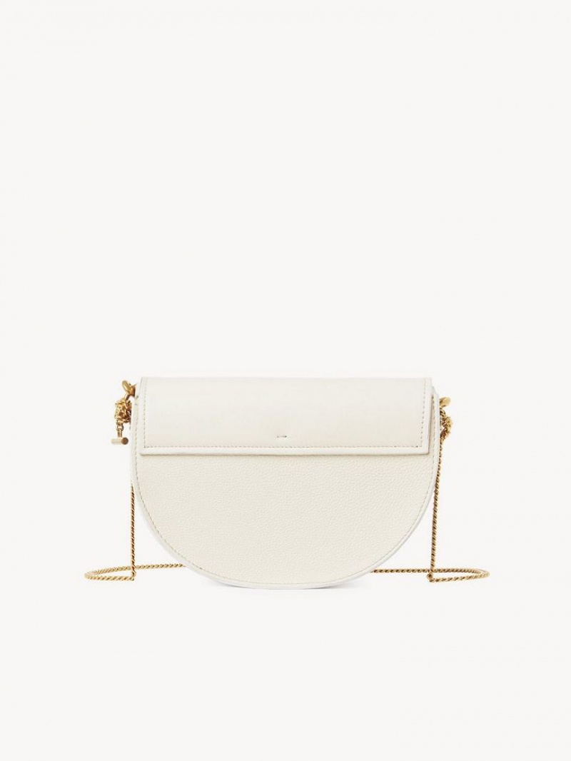 Chloe Marcie Chain Flap Crossbody Taske Hvide | CHE-SR13619