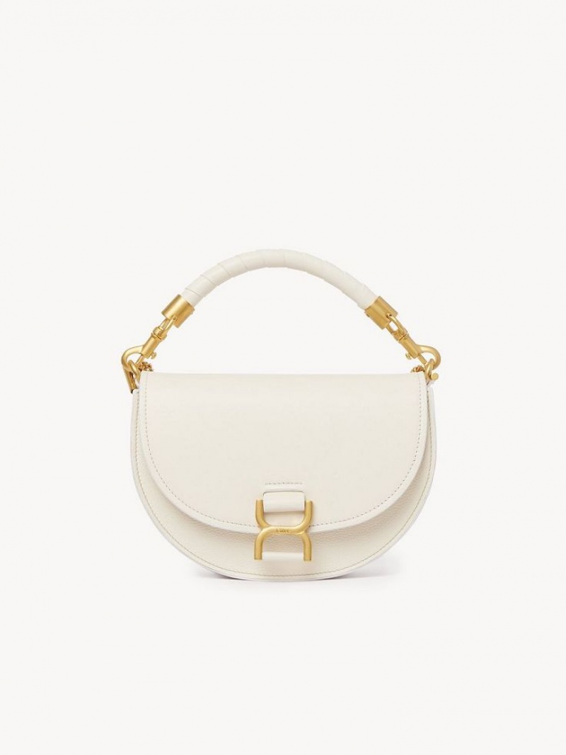 Chloe Marcie Chain Flap Crossbody Taske Hvide | CHE-SR13619