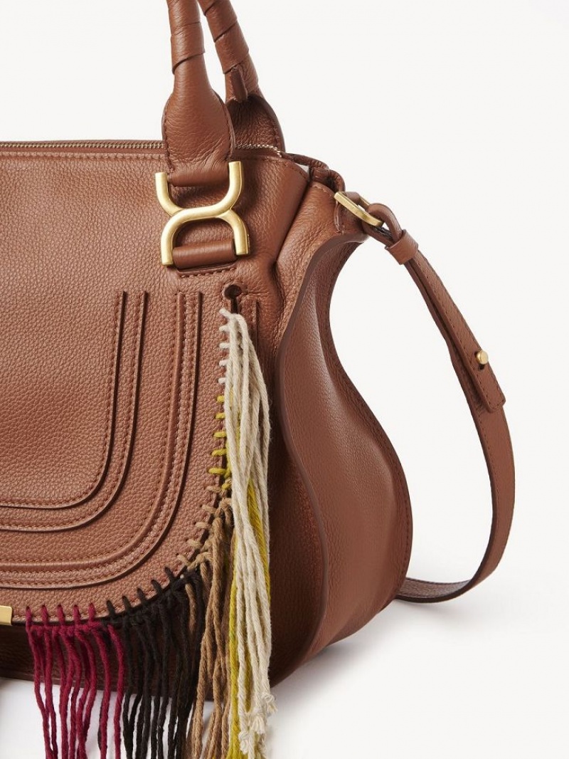 Chloe Marcie Double Carry Crossbody Taske Brune | CHE-SR13472