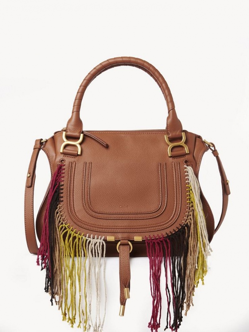 Chloe Marcie Double Carry Crossbody Taske Brune | CHE-SR13472