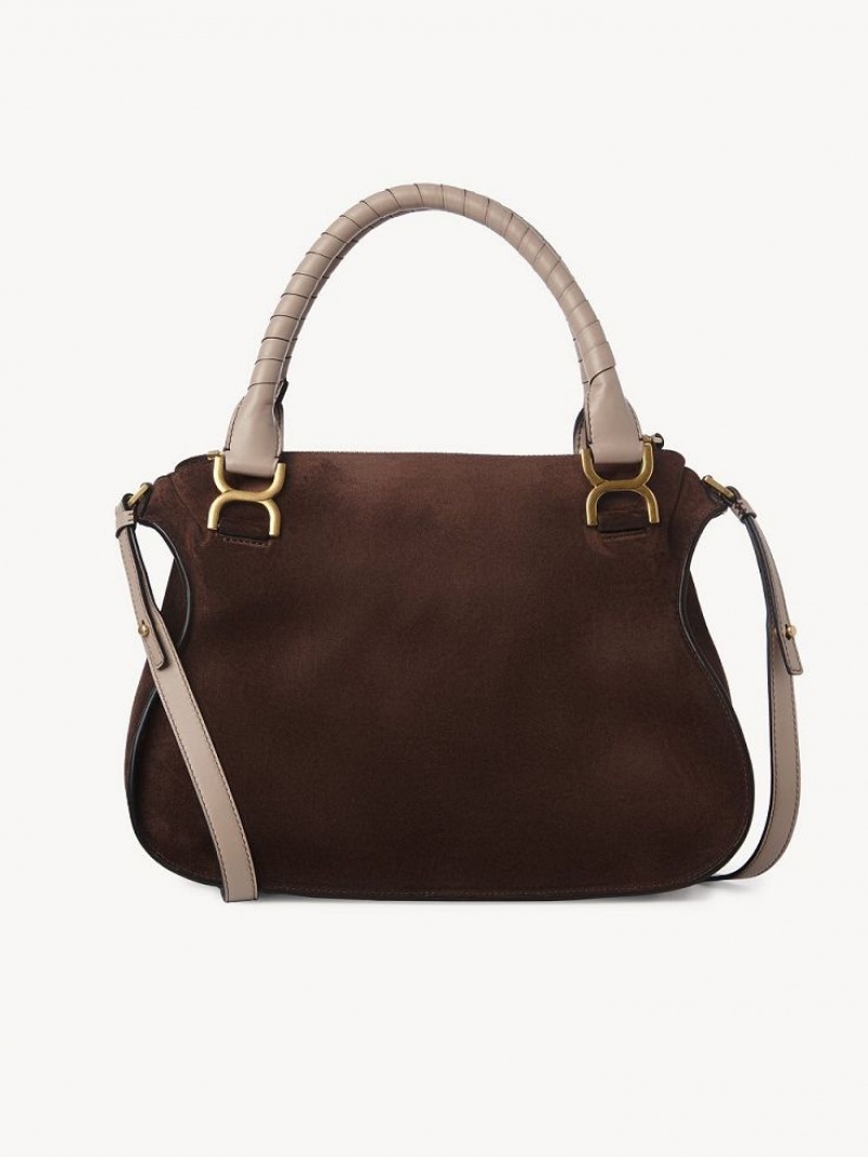 Chloe Marcie Double Carry Crossbody Taske Brune | CHE-SR13505