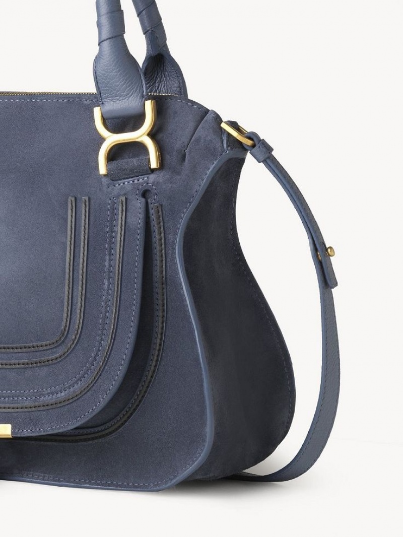 Chloe Marcie Double Carry Crossbody Taske Dyb Grå Mørkeblå | CHE-SR13517