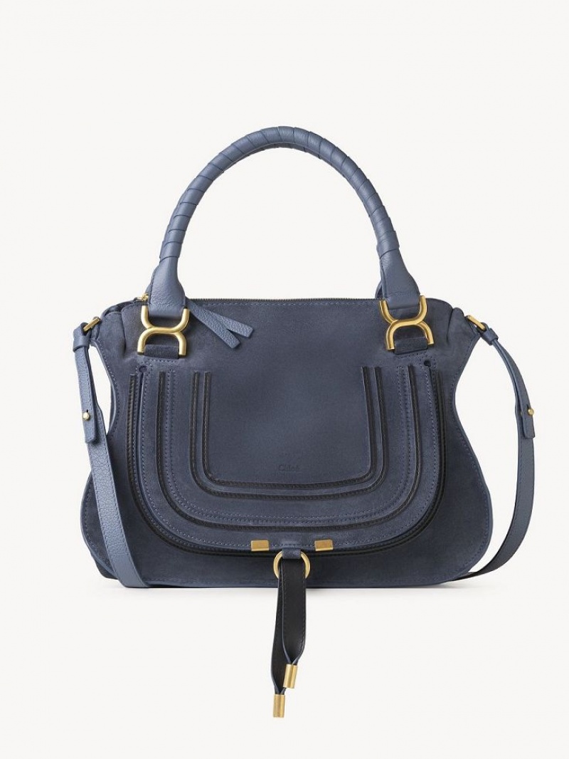 Chloe Marcie Double Carry Crossbody Taske Dyb Grå Mørkeblå | CHE-SR13517