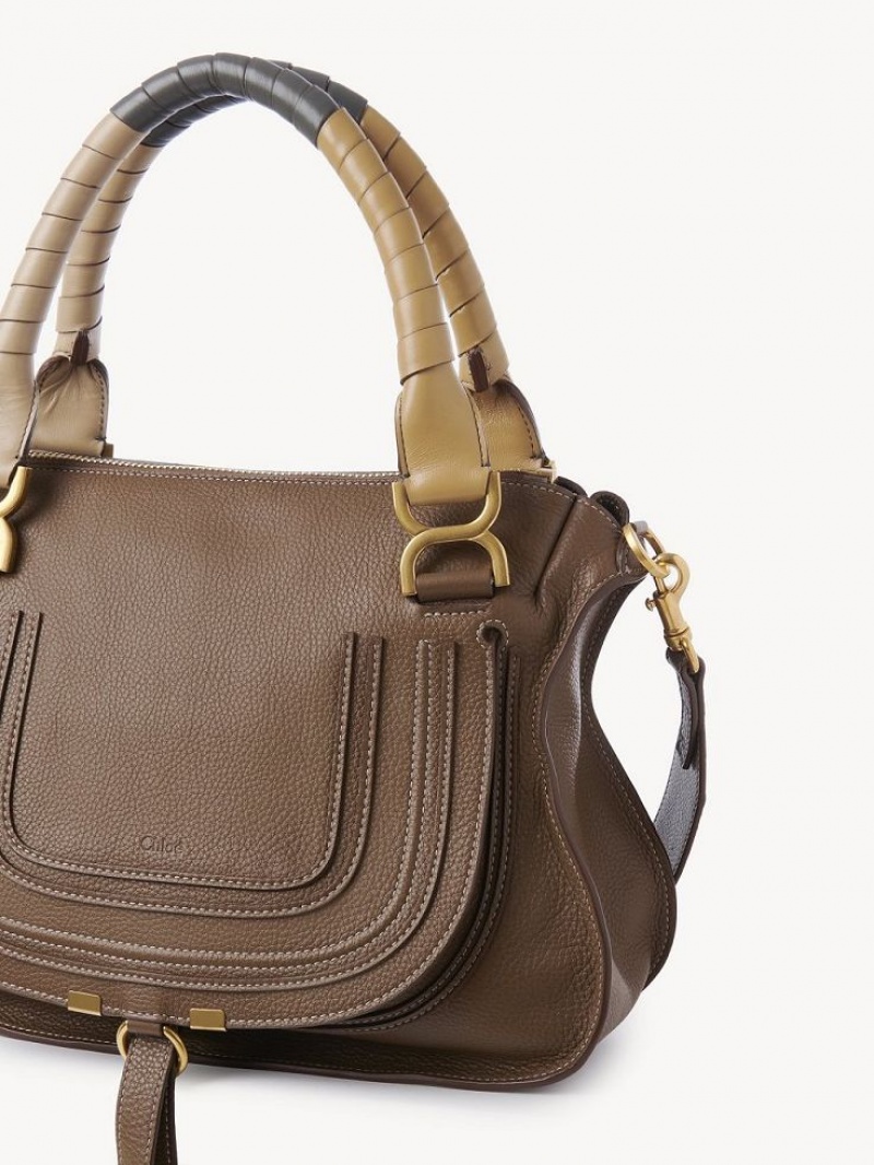 Chloe Marcie Double Carry Skuldertasker Brune | CHE-SR13439