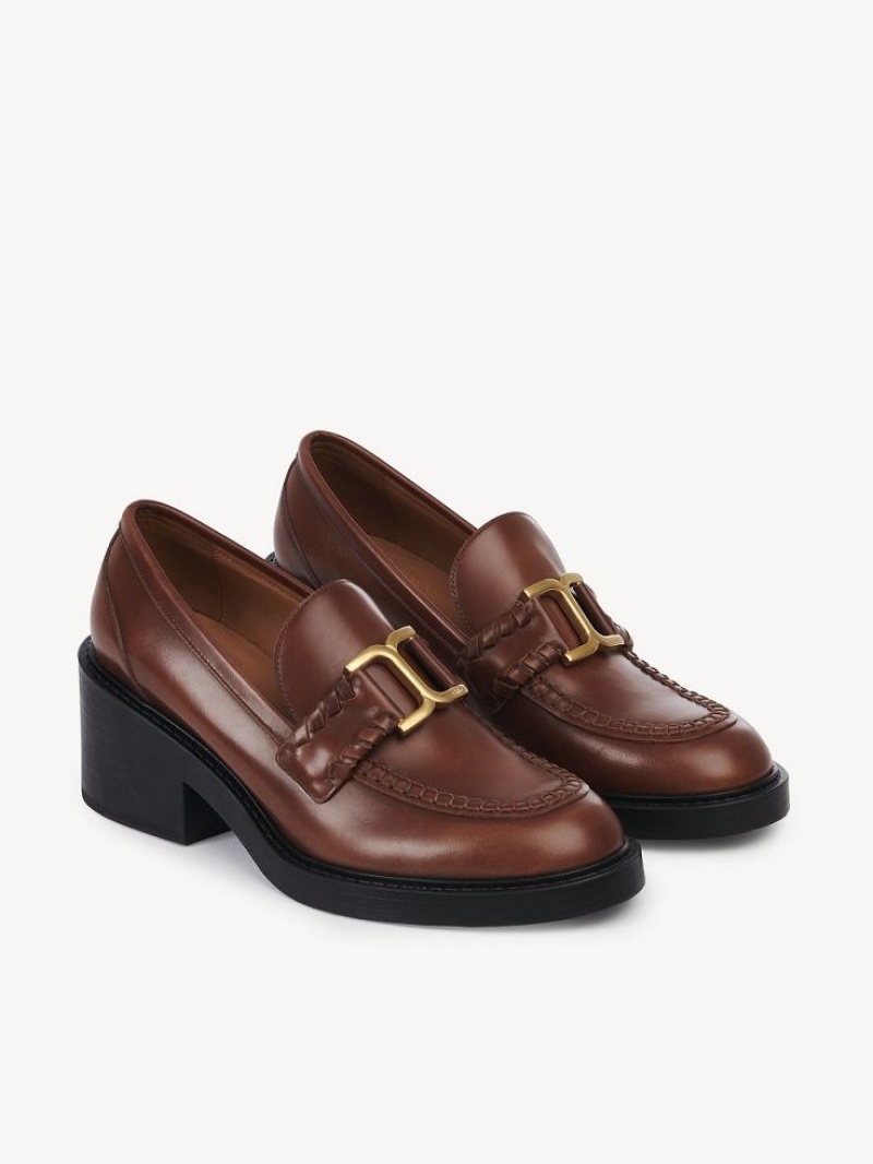 Chloe Marcie Hæl Loafer Brune | CHE-SR14243