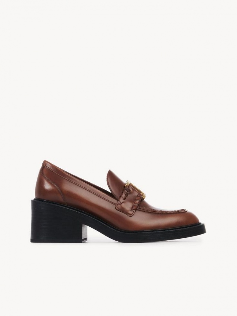 Chloe Marcie Hæl Loafer Brune | CHE-SR14243