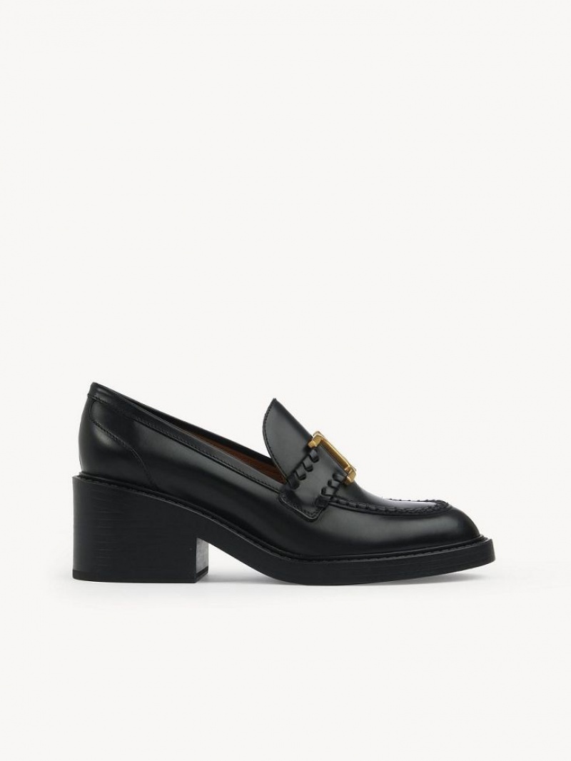 Chloe Marcie Hæl Loafer Sort | CHE-SR14244