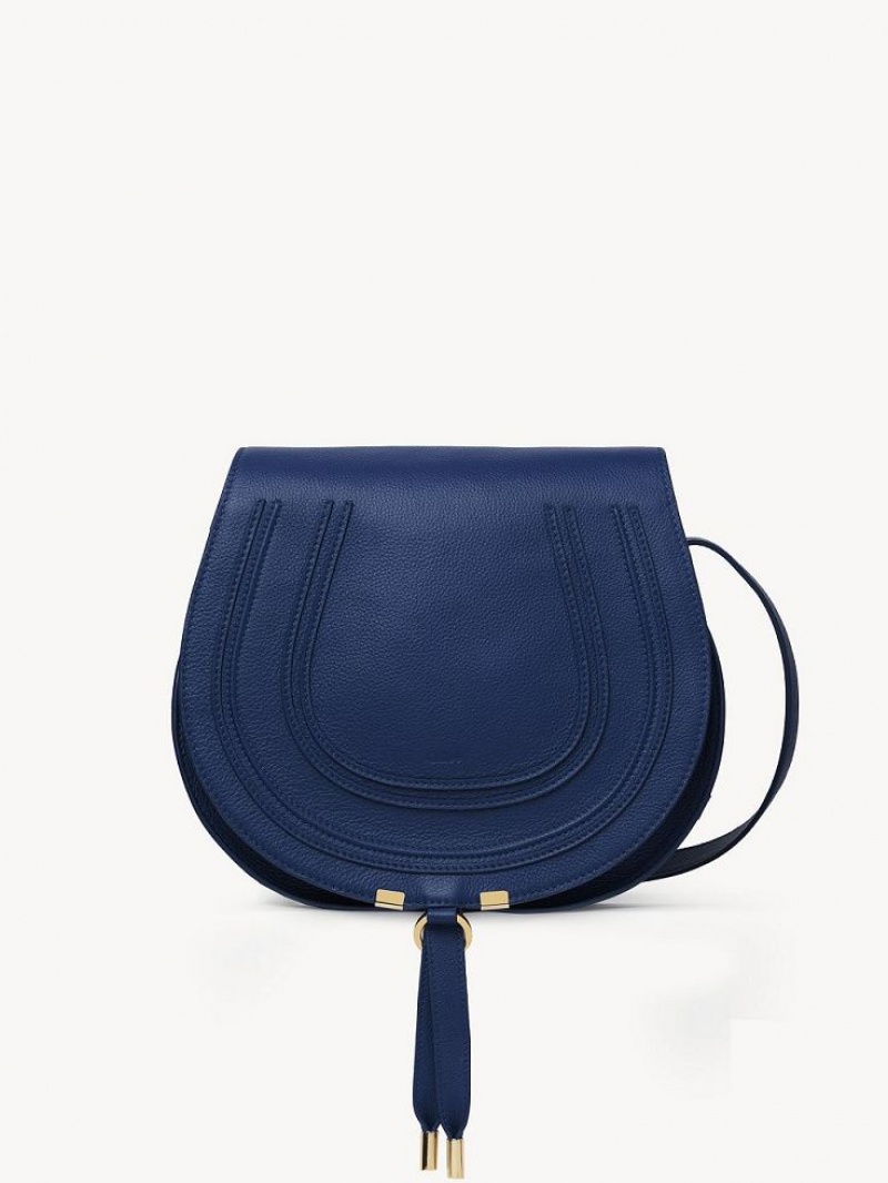 Chloe Marcie Medium Crossbody Taske Dyb Blå | CHE-SR13497