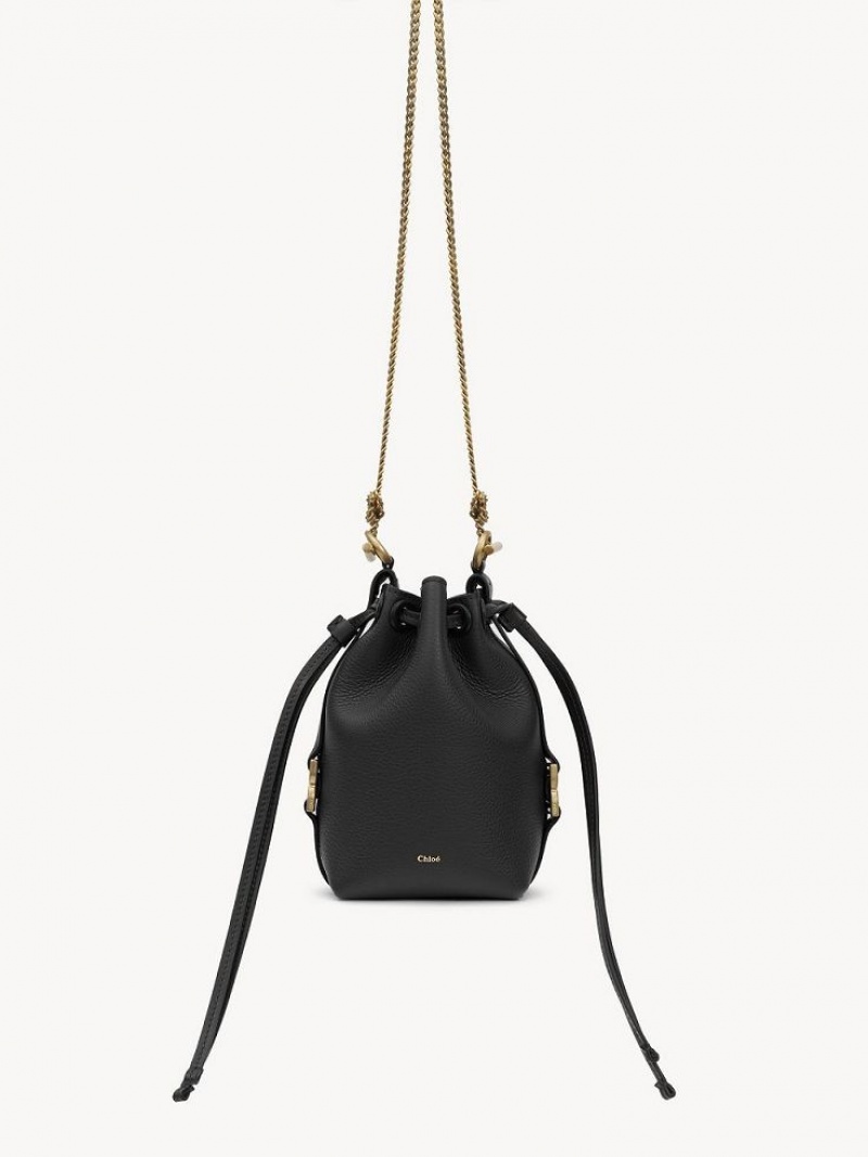 Chloe Marcie Micro Bucket Crossbody Taske Sort | CHE-SR13576