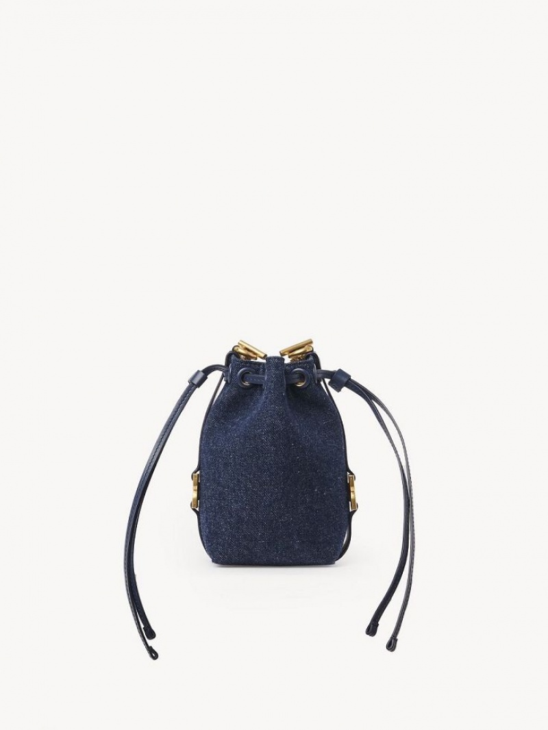 Chloe Marcie Micro Bucket Crossbody Taske Blå | CHE-SR13612